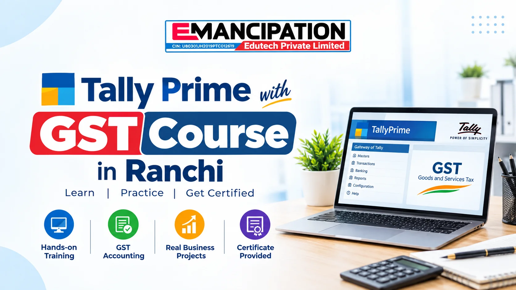 Tally Prime with GST Course in Ranchi