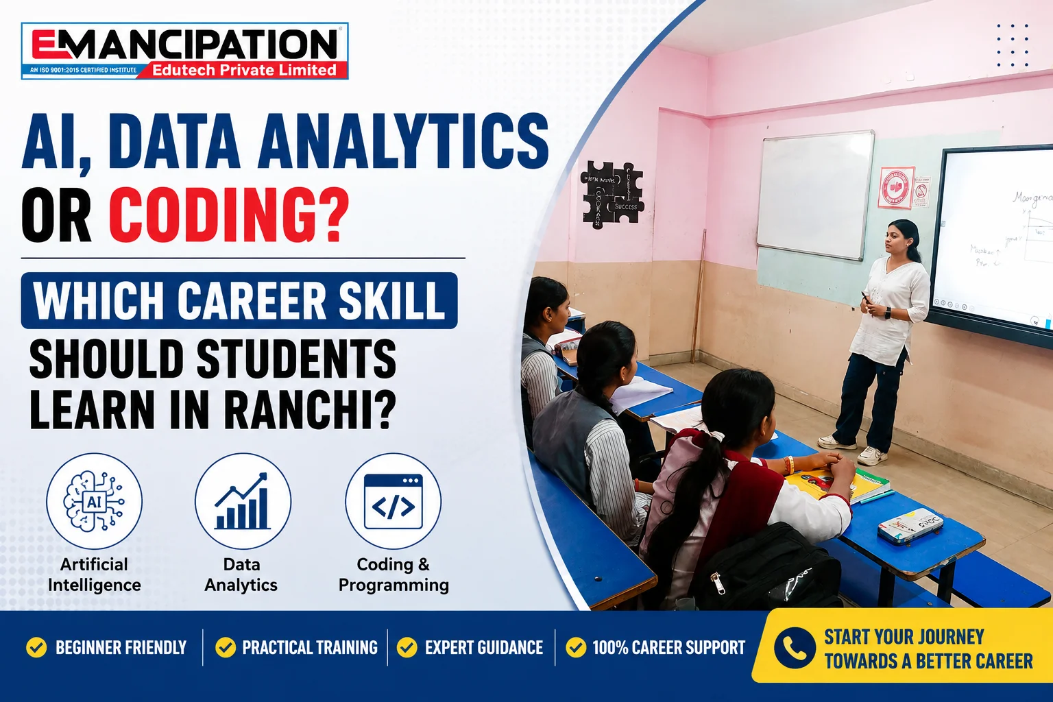 AI, Data Analytics or Coding? Which Career Skill Should Students Learn in Ranchi?