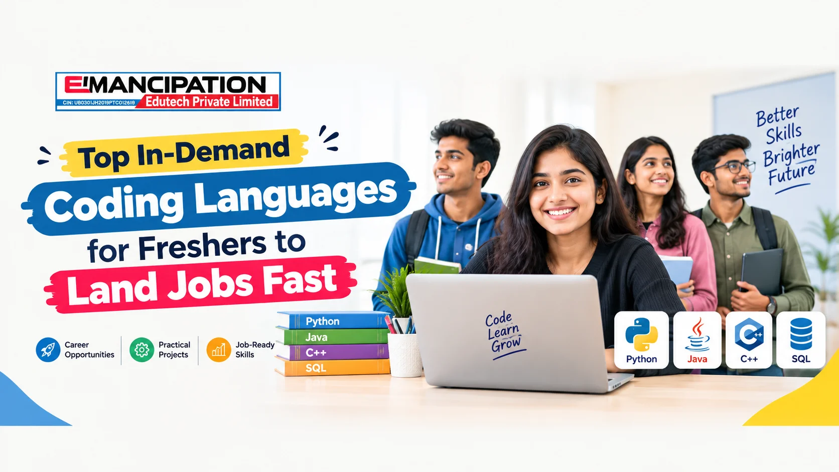 Top In-Demand Coding Languages for Freshers to Land Jobs Fast