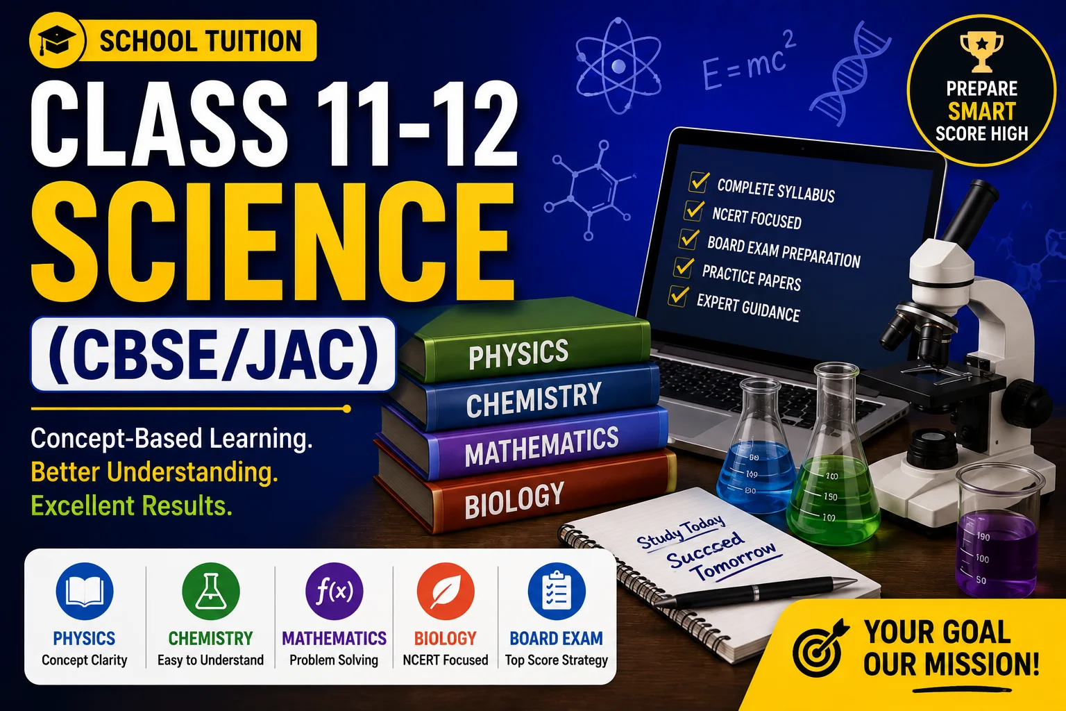 Class 11-12 Science (CBSE/JAC)